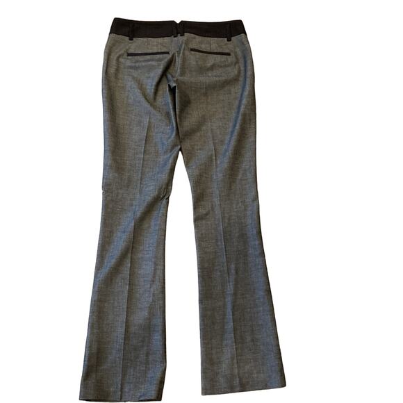 Express Columnist Barely Boot Color Block Trouser Pant Black Gray Size 4 - Picture 3 of 11